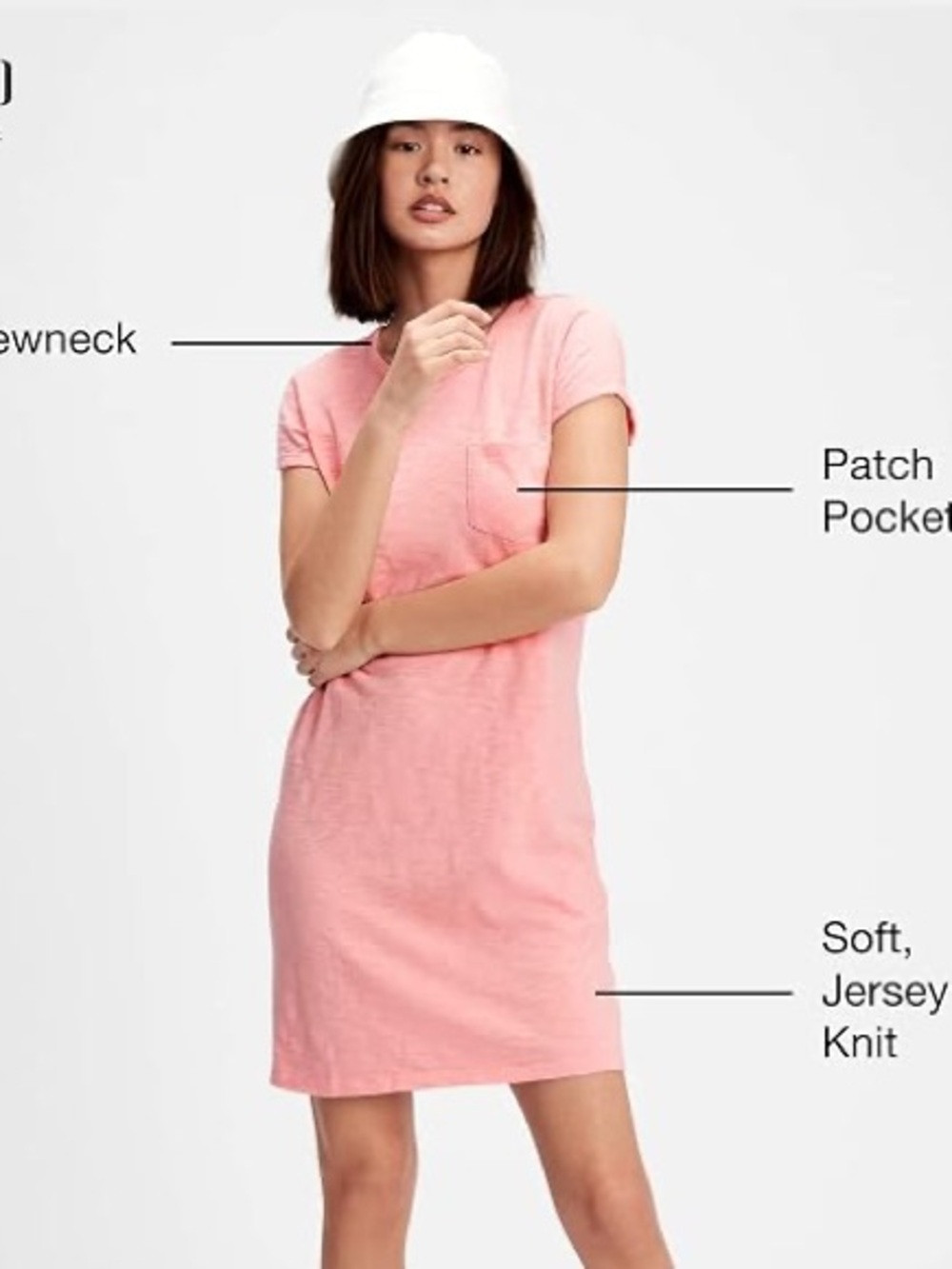 GAP Women’s Pink Jersey Pocket Dress